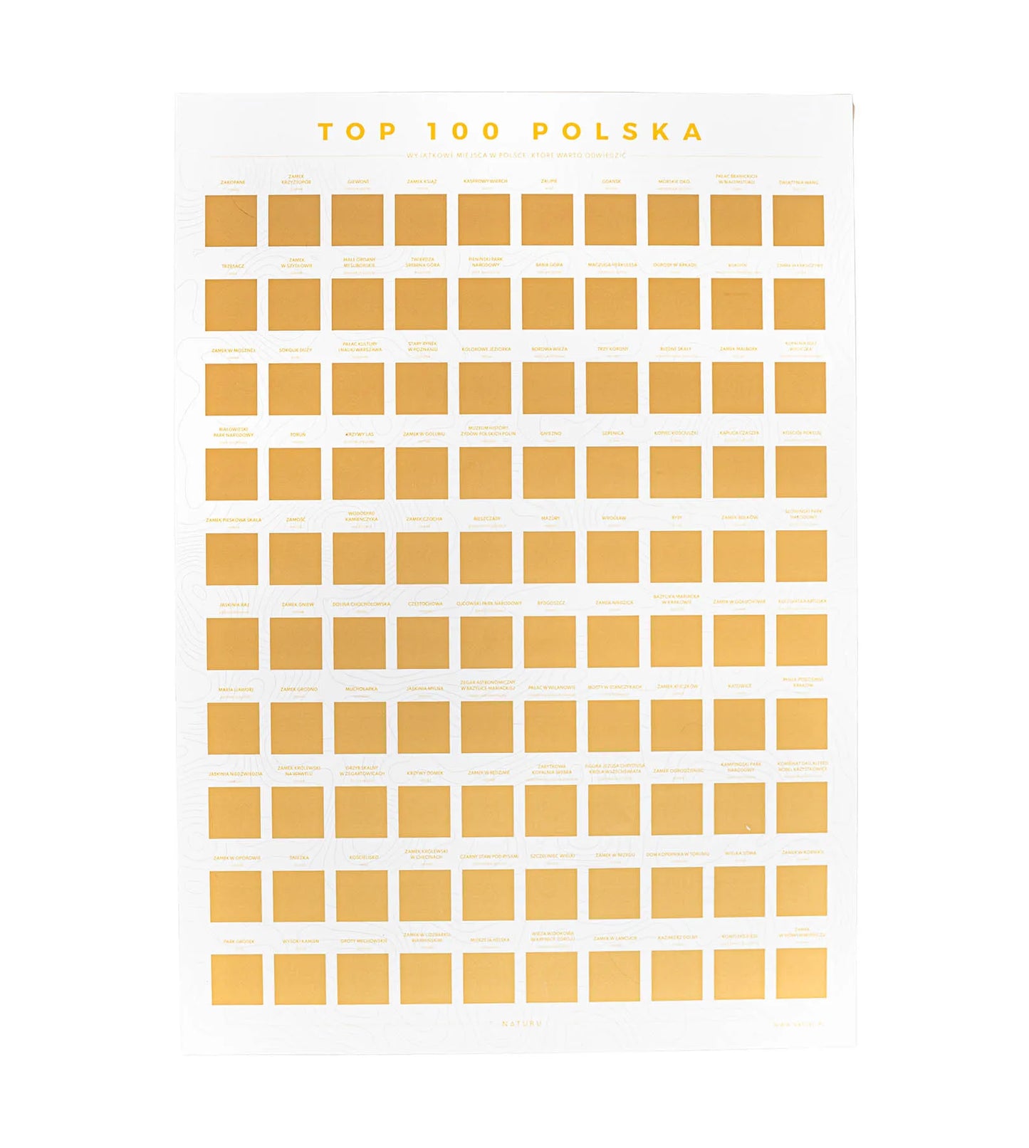 Plakat zdrapka TOP 100 Polska