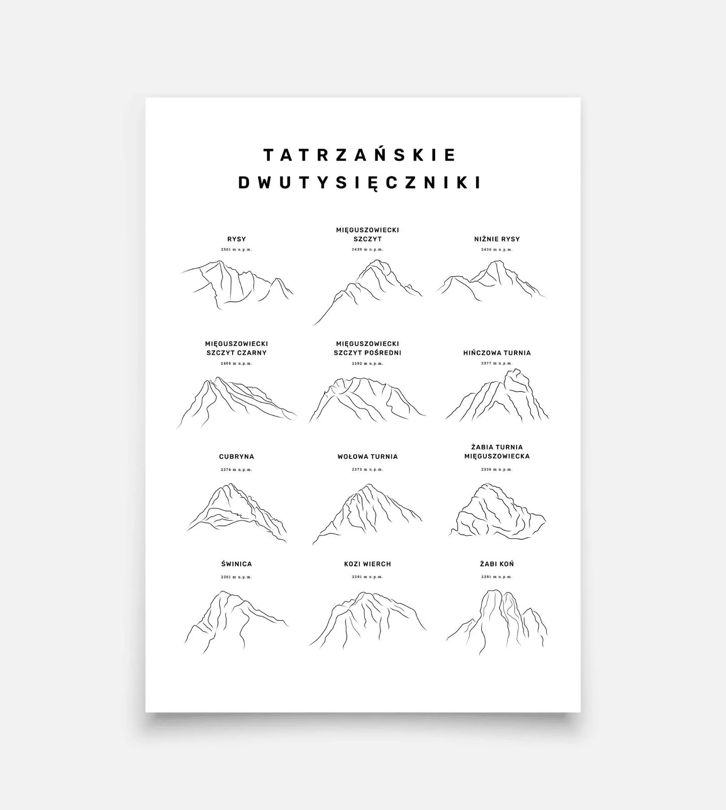 Plakat Tatrzańskie Dwutysięczniki