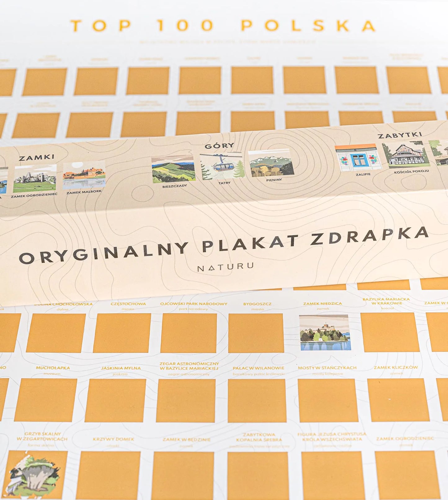 Plakat zdrapka TOP 100 Polska