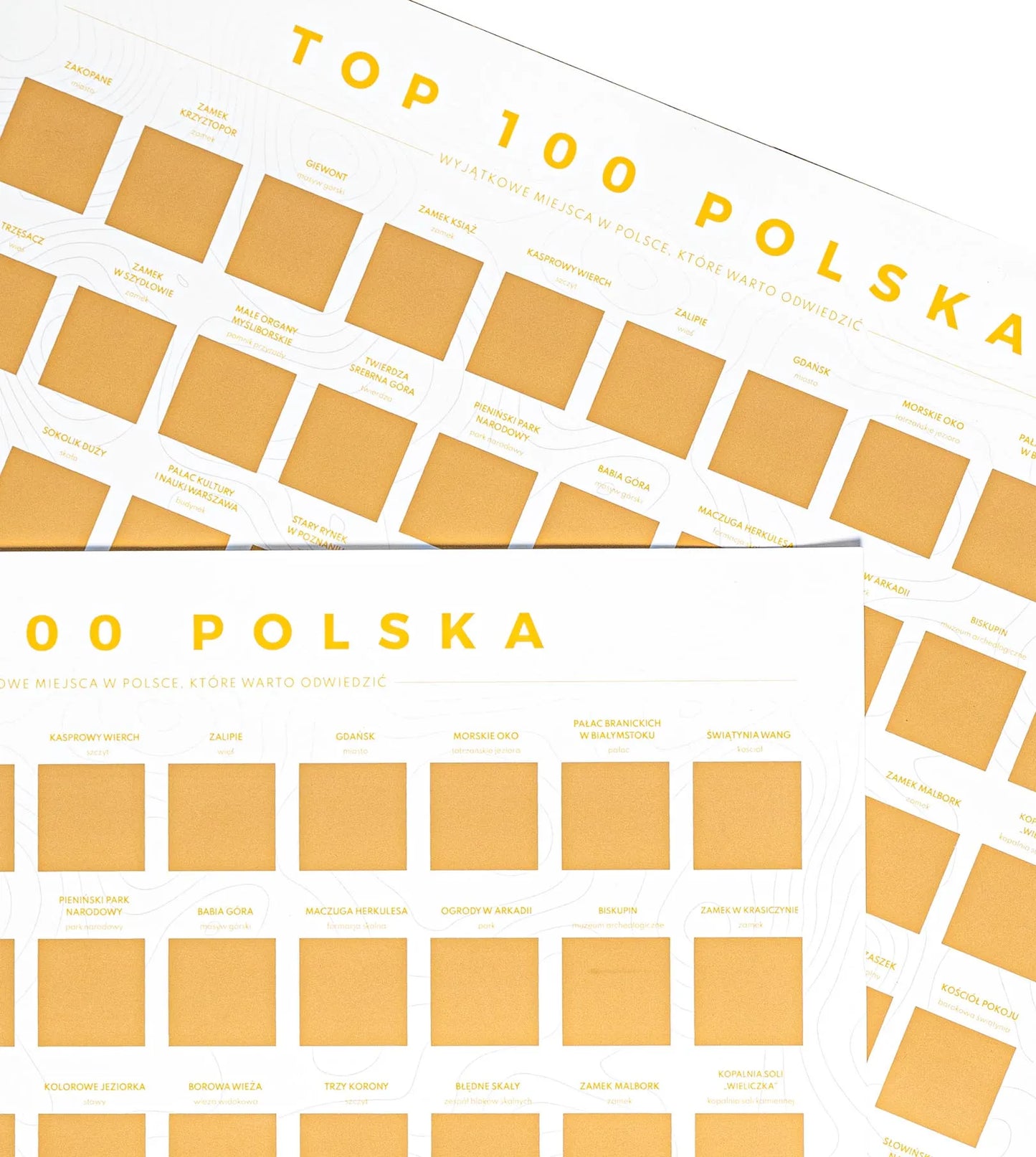 Plakat zdrapka TOP 100 Polska